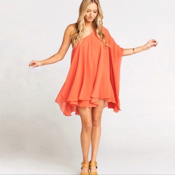 Show Me Your MuMu Zsa Zsa Papaya Chiffon Dress XS - Picture 2 of 5
